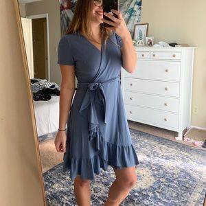 Cece Cornflower Blue Wrap Dress